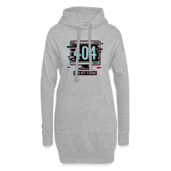 Fehler 404: Wortspiel nicht gefunden - Hoodie-Kleid - Grau meliert - Vorne