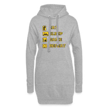 ESSEN SIE SCHLAF SPIEL WIEDERHOLEN SIE - Hoodie-Kleid - Grau meliert - Vorne