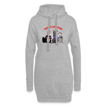 STRASSENKATZEN FROHE WEIHNACHTEN - Hoodie-Kleid - Grau meliert - Vorne