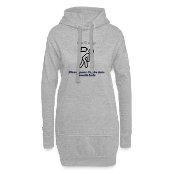 Bitte gib mir Kaffee - Hoodie-Kleid - Grau meliert - Vorne