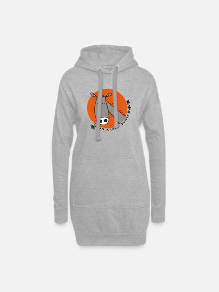 Lucky Donkey - Hoodie Dress - heather grey
