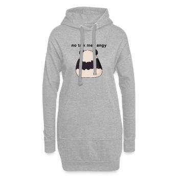 pas de parler moi je mème en colère panda illustration - Sweat-shirt à capuche long Femme - gris chiné - Devant