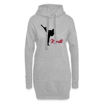 karate - Hoodie-Kleid - Grau meliert - Vorne