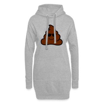 coole kacke - Hoodie-Kleid - Grau meliert - Vorne