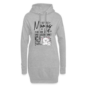 So viele Mamas Beste Mama Baby Muttertag Geschenk - Hoodie-Kleid - Grau meliert - Vorne