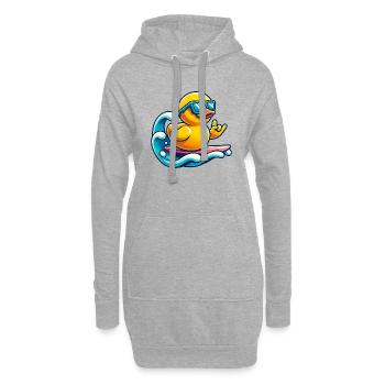 Surf's Rubber Duck - Hoodie Dress - heather grey - Front