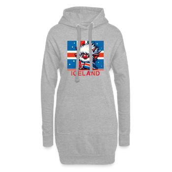 iceland Island 7 - Hoodie-Kleid - Grau meliert - Vorne