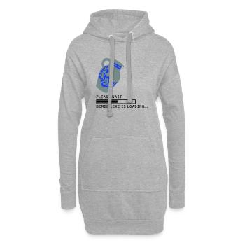 Bembel EXE Loading - Hoodie-Kleid - Grau meliert - Vorne