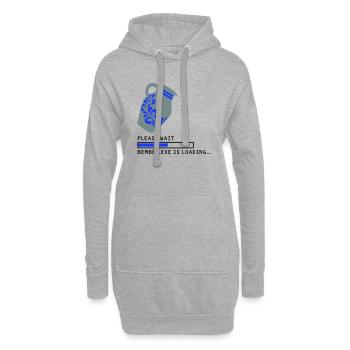 Bembel EXE Loading - Hoodie-Kleid - Grau meliert - Vorne