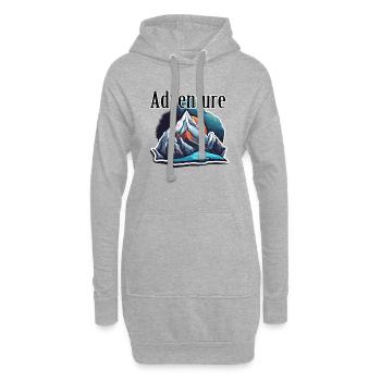 Aventure / Montagne / Pics / Randonnée / Tyrol - Sweat-shirt à capuche long Femme - gris chiné - Devant