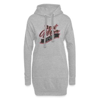 Meilleure maman de tous les temps - Sweat-shirt à capuche long Femme - gris chiné - Devant