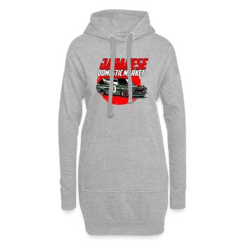 Japanese car style - Hoodie-Kleid - Grau meliert - Vorne