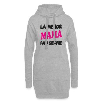LA MEJOR MAMA PARA SIEMPRE - Sweat-shirt à capuche long Femme - gris chiné - Devant