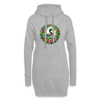Canard colvert - Sweat-shirt à capuche long Femme - gris chiné - Devant
