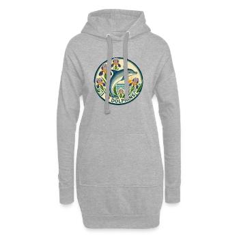 Delfin - Hoodie-Kleid - Grau meliert - Vorne