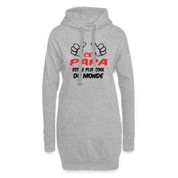 BESTER VATER - Hoodie-Kleid - Grau meliert - Vorne