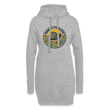 Désolé, je suis en retard - Sweat-shirt à capuche long Femme - gris chiné - Devant
