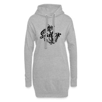 Segeln Wasser Sport Wind - Hoodie-Kleid - Grau meliert - Vorne