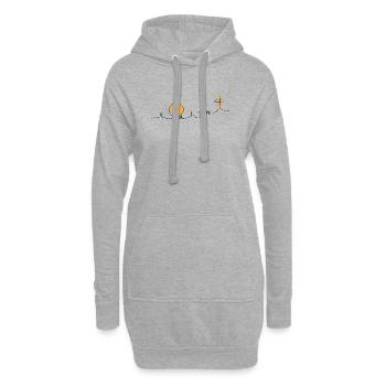 Er ist auferstanden Glaube He Is Risen Faith - Sweat-shirt à capuche long Femme - gris chiné - Devant