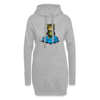 Banquise de Bear - Sweat-shirt à capuche long Femme - gris chiné - Devant