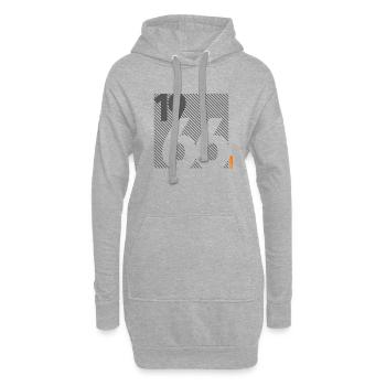 Fabriqué en 1966 Rétro moderniste Design Cadeau d’anniversaire - Sweat-shirt à capuche long Femme - gris chiné - Devant