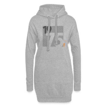 Hergestellt im Jahr 1975 Retro Geschenk zum 50. Geburtstag - Hoodie-Kleid - Grau meliert - Vorne