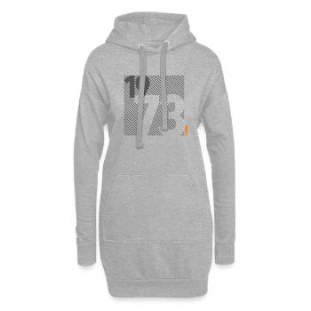 Fabriqué en 1973 Rétro moderniste Design Cadeau d’anniversaire - Sweat-shirt à capuche long Femme - gris chiné - Devant