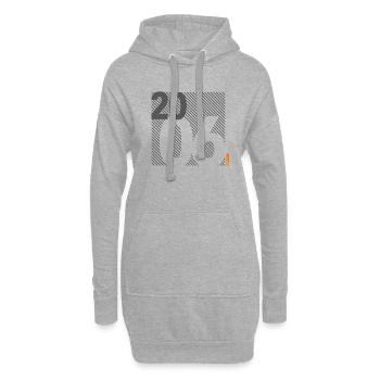 Fabriqué en 2006 Rétro moderniste Design Cadeau d’anniversaire - Sweat-shirt à capuche long Femme - gris chiné - Devant
