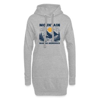 Berge schaffen Erinnerungen - Hoodie-Kleid - Grau meliert - Vorne