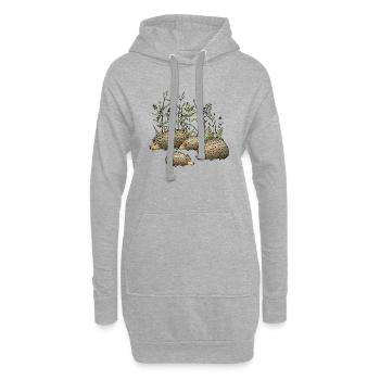 Igel - Hoodie-Kleid - Grau meliert - Vorne