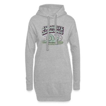 J'observe les escargots - Sweat-shirt à capuche long Femme - gris chiné - Devant