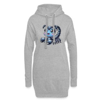 Enfant Scorpion - Sweat-shirt à capuche long Femme - gris chiné - Devant