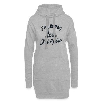 T-Shirt Ich kann keinen Aperitif trinken - Hoodie-Kleid - Grau meliert - Vorne