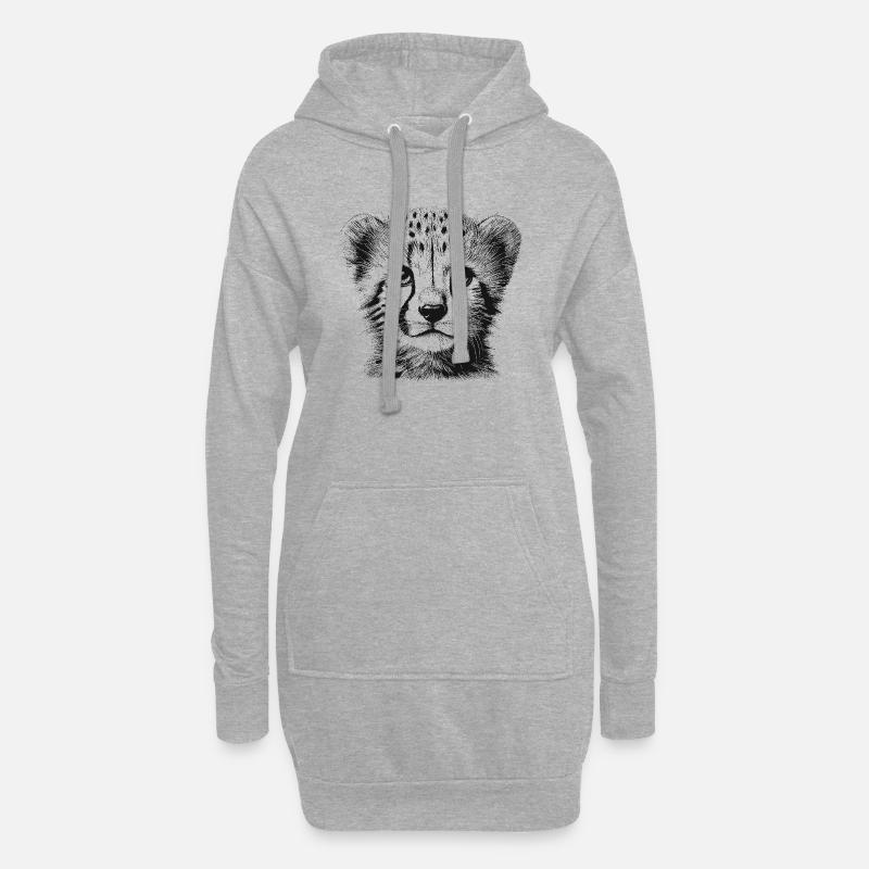 Gepard - Hoodie-Kleid - Grau meliert