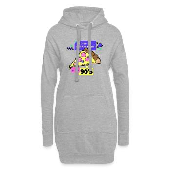 J’ai grandi sans Internet dans les années 90 - Sweat-shirt à capuche long Femme - gris chiné - Devant
