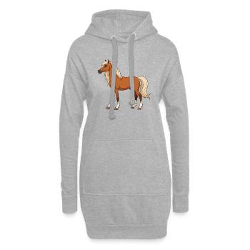 Moulinet Welsh Pony - Sweat-shirt à capuche long Femme - gris chiné - Devant