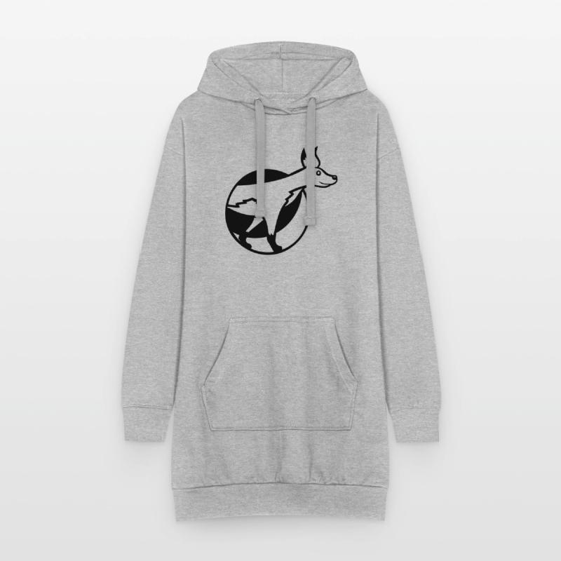 Fox Hole Front Part Front Burrow Go Out Hoodie Dress