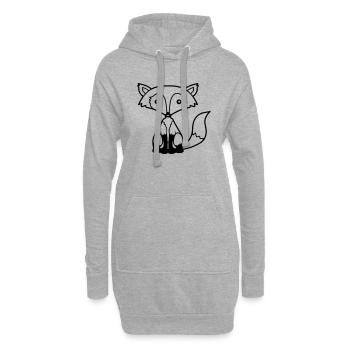 Renard Renard roux Animal sauvage Intelligent Habitants de la forêt - Sweat-shirt à capuche long Femme - gris chiné - Devant