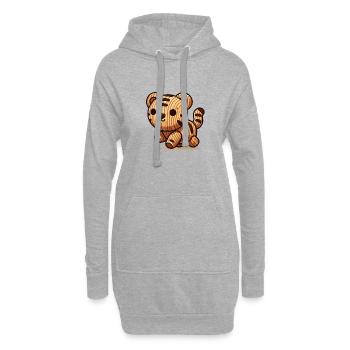 holz tiger - Hoodie-Kleid - Grau meliert - Vorne