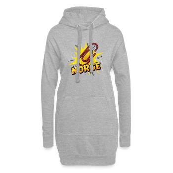 Trombone Norvège - Sweat-shirt à capuche long Femme - gris chiné - Devant