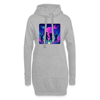 Rave-tastic - Hoodie-Kleid - Grau meliert - Vorne
