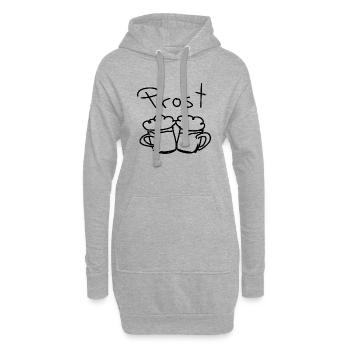 Santé - Nous trinquons ! - Sweat-shirt à capuche long Femme - gris chiné - Devant