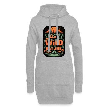 Lost in the Wild Nature Camping - Hoodie-Kleid - Grau meliert - Vorne