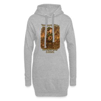 Your Party Dies But You're Only A Bard - Hoodie-Kleid - Grau meliert - Vorne
