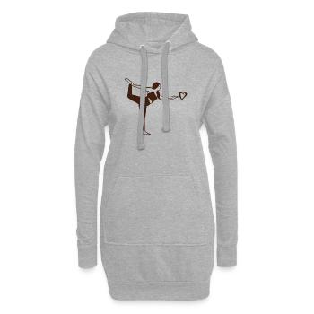 EliCorna - Hoodie-Kleid - Grau meliert - Vorne