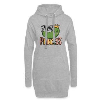 Reine du Cornichon - Sweat-shirt à capuche long Femme - gris chiné - Devant