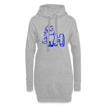 Horse H Horse Letter ABC English Learning School - Hoodie Dress - heather grey - Front