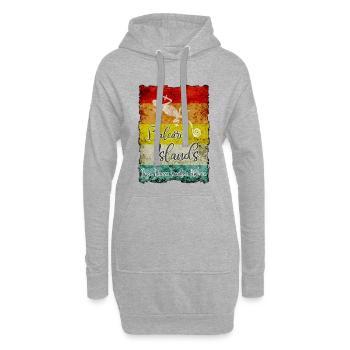 Balearic Islands Vintage Flag Design - Hoodie-Kleid - Grau meliert - Vorne