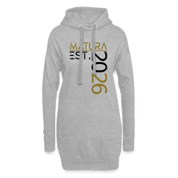 Maturité 2026 - Sweat-shirt à capuche long Femme - gris chiné - Devant