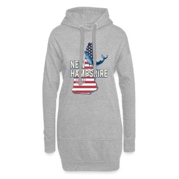 Souvenir du New Hampshire, États-Unis, - Sweat-shirt à capuche long Femme - gris chiné - Devant